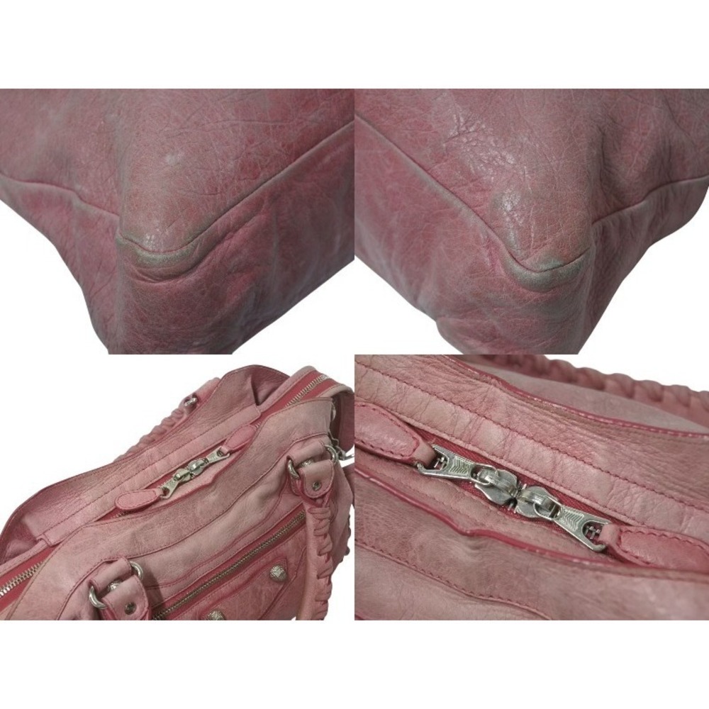 BALENCIAGA The Giant Town Handbag Pink Leather - Picture 8 of 10